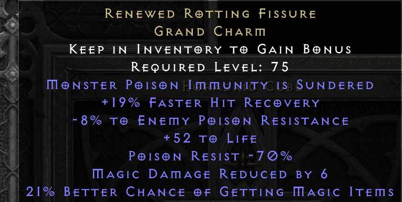 RENEWED ROTTING FISSURE original item tooltip
