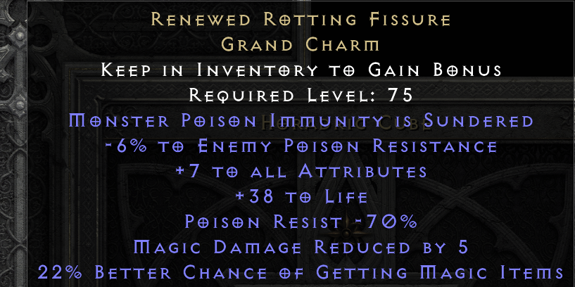 RENEWED ROTTING FISSURE original item tooltip