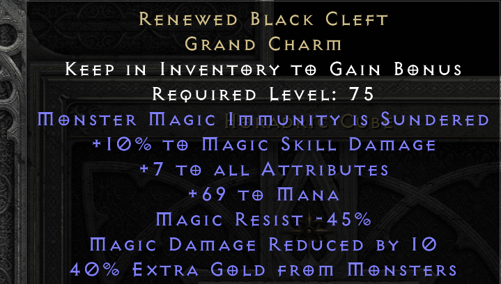 RENEWED BLACK CLEFT original item tooltip