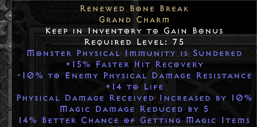 RENEWED BONE BREAK original item tooltip