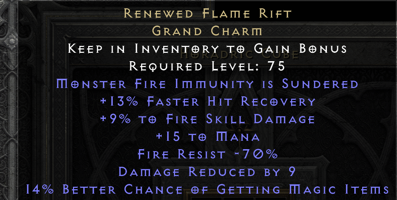 RENEWED FLAME RIFT original item tooltip