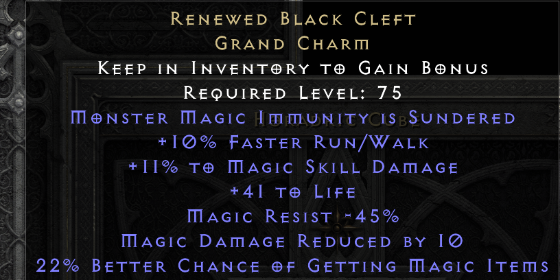 RENEWED BLACK CLEFT original item tooltip