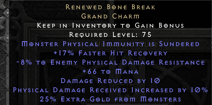 RENEWED BONE BREAK original item tooltip