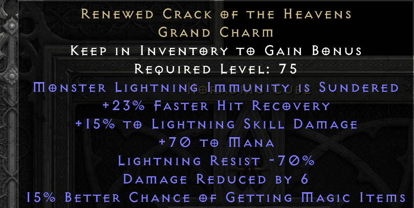 RENEWED CRACK OF THE HEAVENS original item tooltip