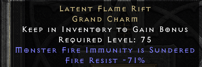 LATENT FLAME RIFT original item tooltip