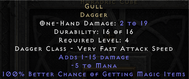 GULL original item tooltip